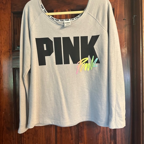Victoria's Secret PINK White Top with Black Trim - Picture 1 of 3